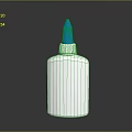 White Bottle With Blue Pointed Cap Simple Design For Daily Household Use