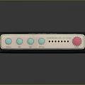 Computer External Peripheral with Dark Blue Case Colorful Knobs and Front Panel Ports