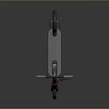 Modern Gray Electric Scooter With Red Accent Wheels And Urban Mobility Design