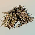 Reclaimed Wood And Stone Scrap Pieces With Natural Texture And Rustic Charm