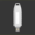 White USB Flash Drive With Sleek Design And Portable Storage For Computers 3d model