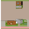 Garden Landscape Design With Wooden Deck Outdoor Dining Table Green Plant Wall And Flower Boxes