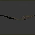 3D Terrain Model Showcasing Mountainous Landforms With River Paths And Vegetation