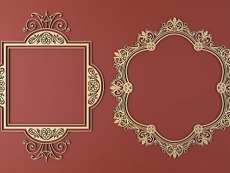 European-style Metal Carved European Pattern Hollow Carved Pattern 3d model