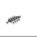 Black Oval Conference Table With White Ergonomic Chairs Laptop And Flowers