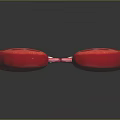 Detailed 3D Anatomical Model of Human Kidneys with Internal Structures and Blue Blood Vessels