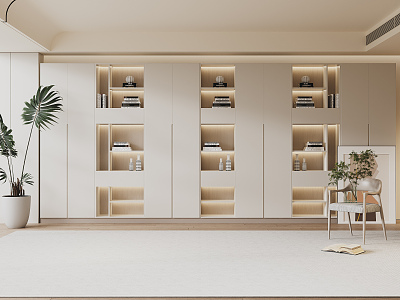 Modern Bookcase Cream Bookcase model