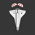 Passenger Aircraft With White Fuselage Red And White Striped Engines And NASA Logo