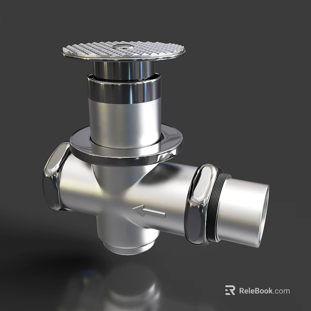 Stainless Steel Hardware Tool With Multi Port Connection And Adjustable Top Knob 3d model 