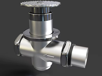 Stainless Steel Hardware Tool With Multi Port Connection And Adjustable Top Knob 3d model