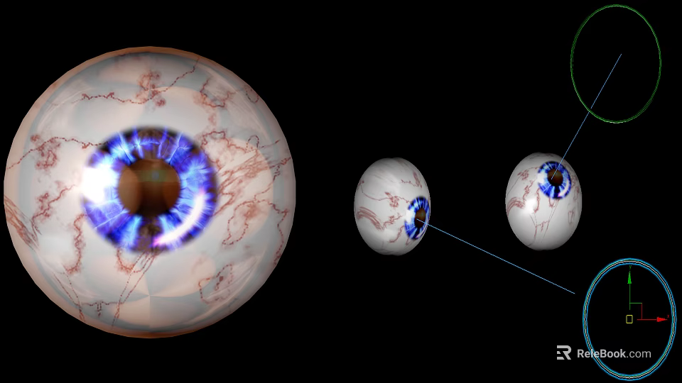 Detailed Human Eye Anatomical View With Iris Pupil And Vascular Structures 3d model