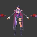 Game And Movie Characters With Colorful Costumes Diverse Hairstyles And Unique Weapons
