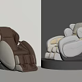 Modern Massage Chair In Brown And White Colors For Comfortable Home Relaxation
