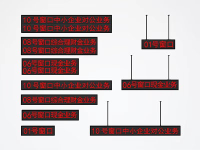 Numbered Counter Windows Providing SME Corporate Financial And Cash Business Services 3d model