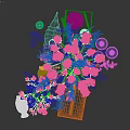 Elegant Ornamental Decor Set With Roses Vases Candles And Decorative Boxes