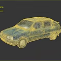 Old Blue Sedan With Worn Out Exterior And Classic Vintage Design Features