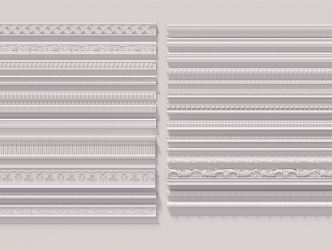 European plaster line 3d model