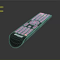 Television Remote Control with Black Design GEAR4 Brand and Colorful Buttons