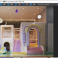 Indoor Kids Playground With Colorful Slide Stairs And Hanging Decoration Balls