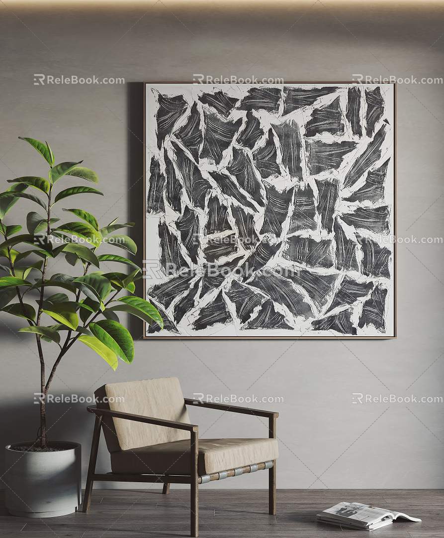 modern decorative painting 3d model