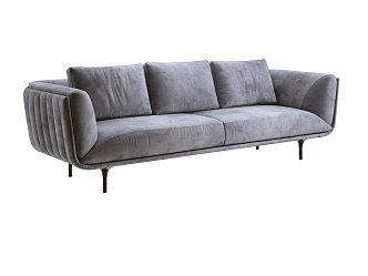 modern double sofa fabric double sofa 3d model