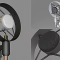 Modern Headphone Speaker System With Adjustable Stand And Professional Sound Quality 3d model