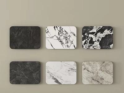 Various Decorative Marble Texture Slabs With Different Patterns For Interior Design 3d model
