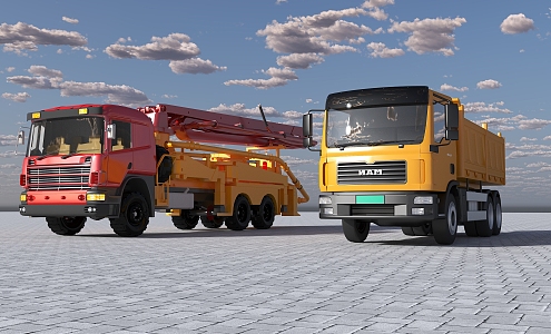 Pump truck 3d model