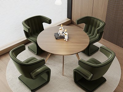 Modern table and chair combination model