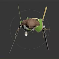 Fantasy Female Warrior Character With Green Outfit Flower Hair Accessories And Dual Swords