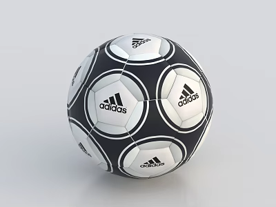 Adidas Sports Equipment Soccer Ball With Black And White Panel Design 3d model