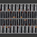 DELL White Rackmount Storage Unit With Multiple Slots And Colored Modules