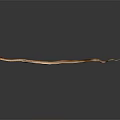 Slender Brown Snake Curved on Dark Background with Visible Reflection in Minimalist Scene