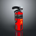 Red and Black Portable Fire Extinguisher with Handle for Home Safety