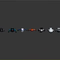 Game Movie Characters In Diverse Astronaut Suit Designs Standing With Reflections