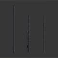 Black Metal Rods With Straight And Curved Shapes And Different Lengths For Equipment Components