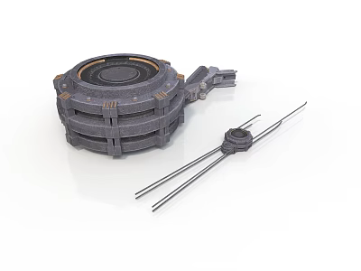 Sci-fi style portal portal ring structure connection device metal bracket sci-fi equipment realistic cartoon 3d model