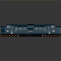 Detailed Blue Orange Train Model With Sleek Exterior And Classic Design Features