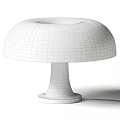 Modern Orange Mushroom Shaped Table Lamp with Three Transparent Bulbs for Home Decor