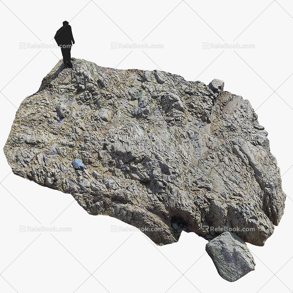 Rock Ground Sand Stone Ground Rock Ground Rock Rock Block Stone Natural Landscape 3d model