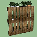 Three Tier Wooden Rack With Neatly Arranged Decorative Bonsai Potted Plants