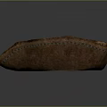 Vintage Brown Leather Hat With Stitched Detailing And Classic Brim Design
