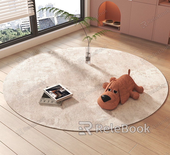 Round carpet model