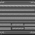 Various Decorative Gypsum Molding Designs With Ornate Patterns And Styles 3d model