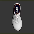 White Casual Mesh Lace Up Shoes With Blue Sole Edge And Red Lining Design