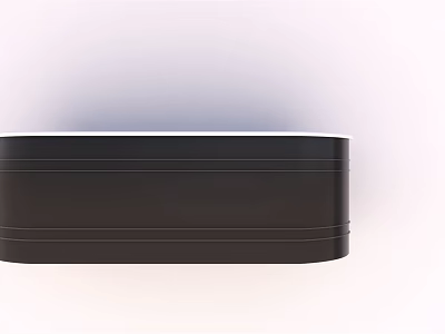 Modern Black Freestanding Bathtub With Sleek Design In Minimalist Bathroom 3d model