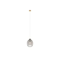 Modern Teardrop Glass Chandelier With Brass Finish And Visible Filament Bulb