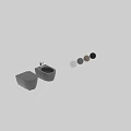 Modern Wall Mounted Gray Toilet Design With Sleek White Wall Background