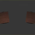 Two Computer Speakers With Wooden Cabinet And Black Front Panel Design 3d model