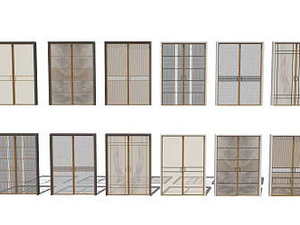 Modern double door 3d model